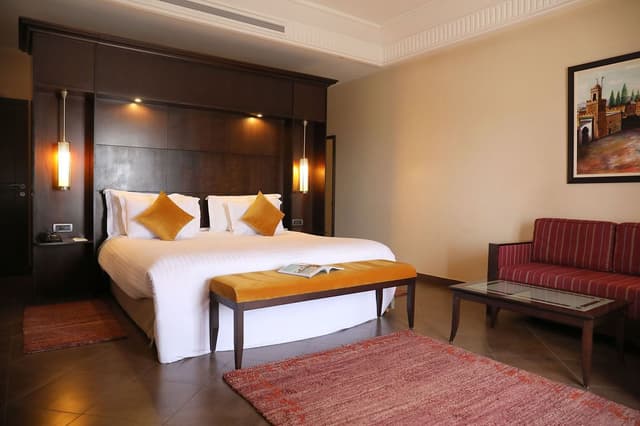 A Garden View Deluxe room at the Kenzi Menara Palace